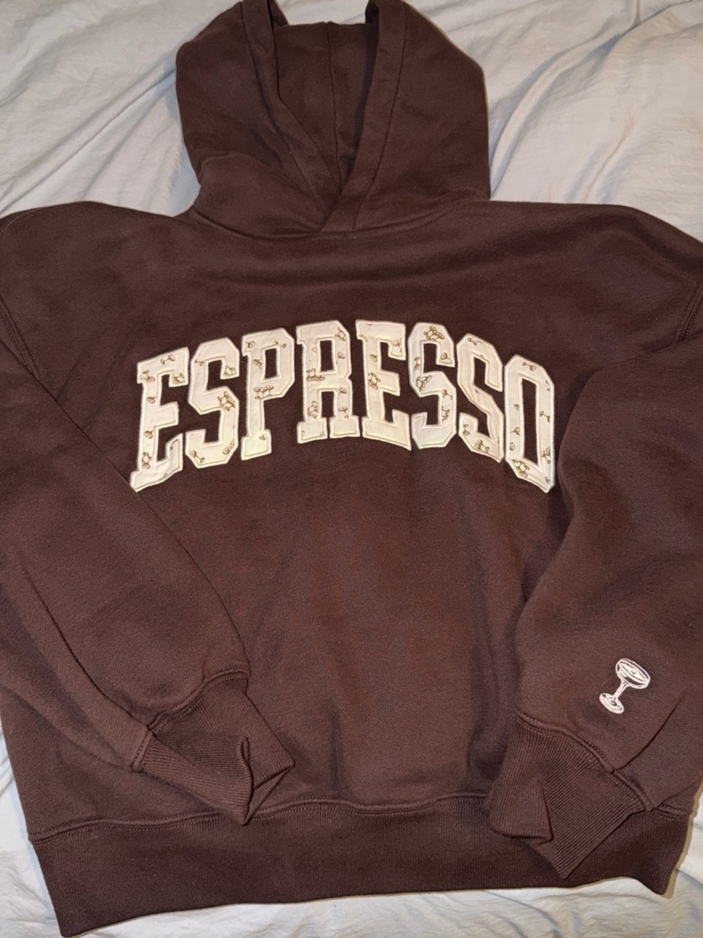Espresso Martini Brown Hooded Sweatshirt - Picture 4 of 5